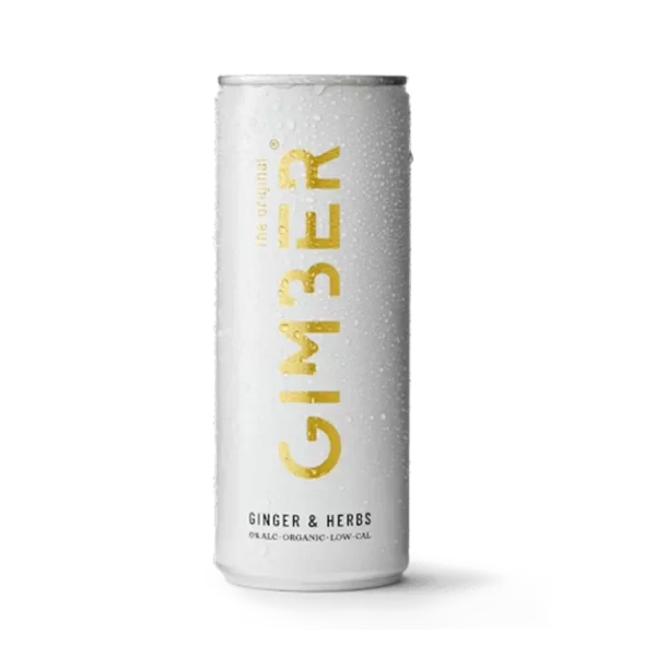 Organic carbonated drink with ginger, lemon and spices ready to drink 0,250 L slim CAN